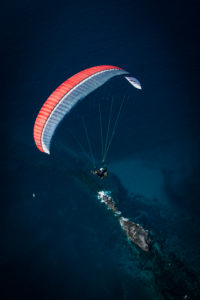 Paragliding over the Atlantic, aerial view, Tenerife, Canary Islands, Spain Paragliding over the Atlantic, aerial view, Tenerife, Canary Islands, Spain
